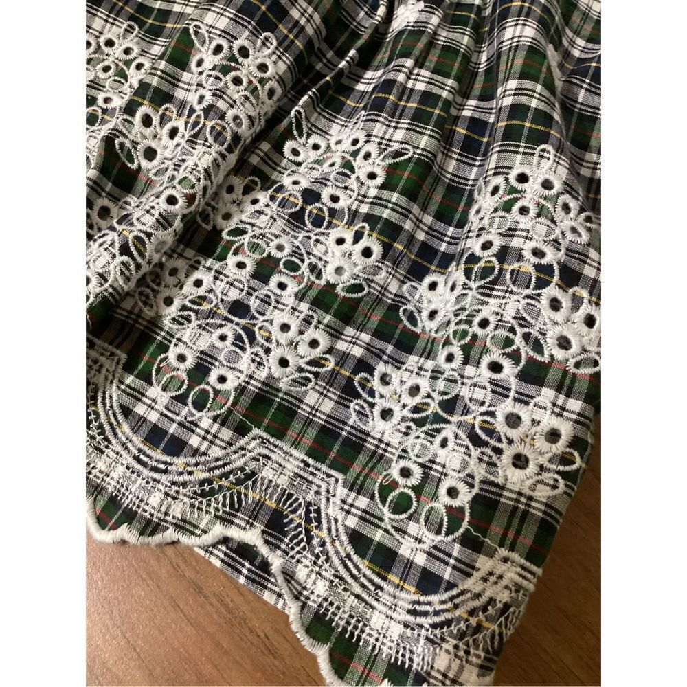 American Sweetheart Plaid & Lace Tunic Top M - Picture 7 of 10